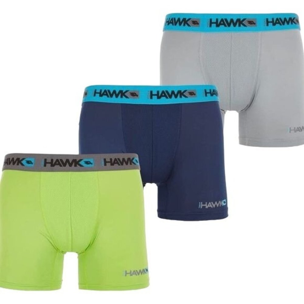 TONY HAWK Mens Performance Boxer Briefs - SPORTY FIT Short Leg 3-Pack NWT